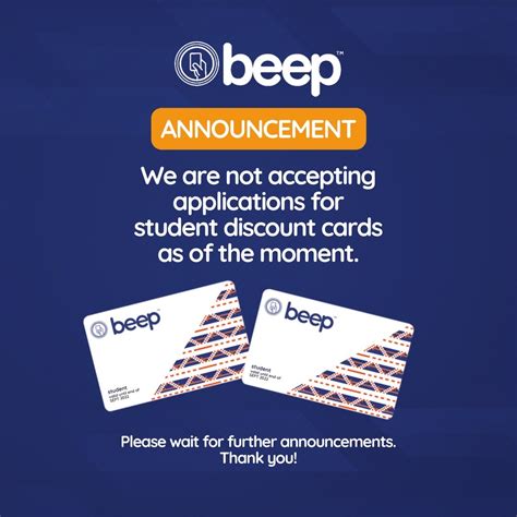 student discounted beep card